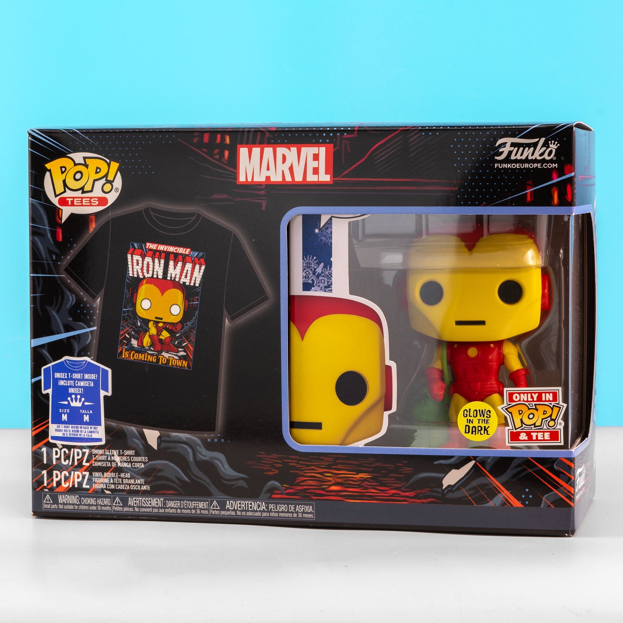 Marvel Holiday Iron Man Funko Pop Vinyl and Tee Set