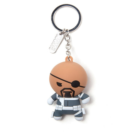 Marvel Nick Fury Kawaii 3D Rubber Key Chain - GeekCore