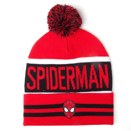 Marvel Spider - Man Red Knit Bobble Hat - GeekCore