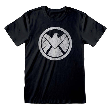 Marvel The Avengers Shiled Logo Distressed T - Shirt - GeekCore