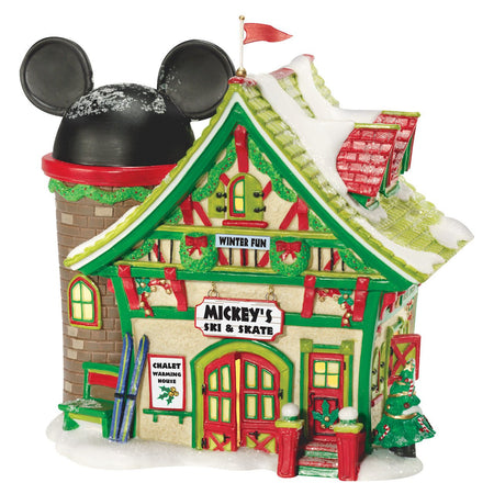 Mickey's Christmas Village Series by D56 - Mickey's Ski and Skate - GeekCore