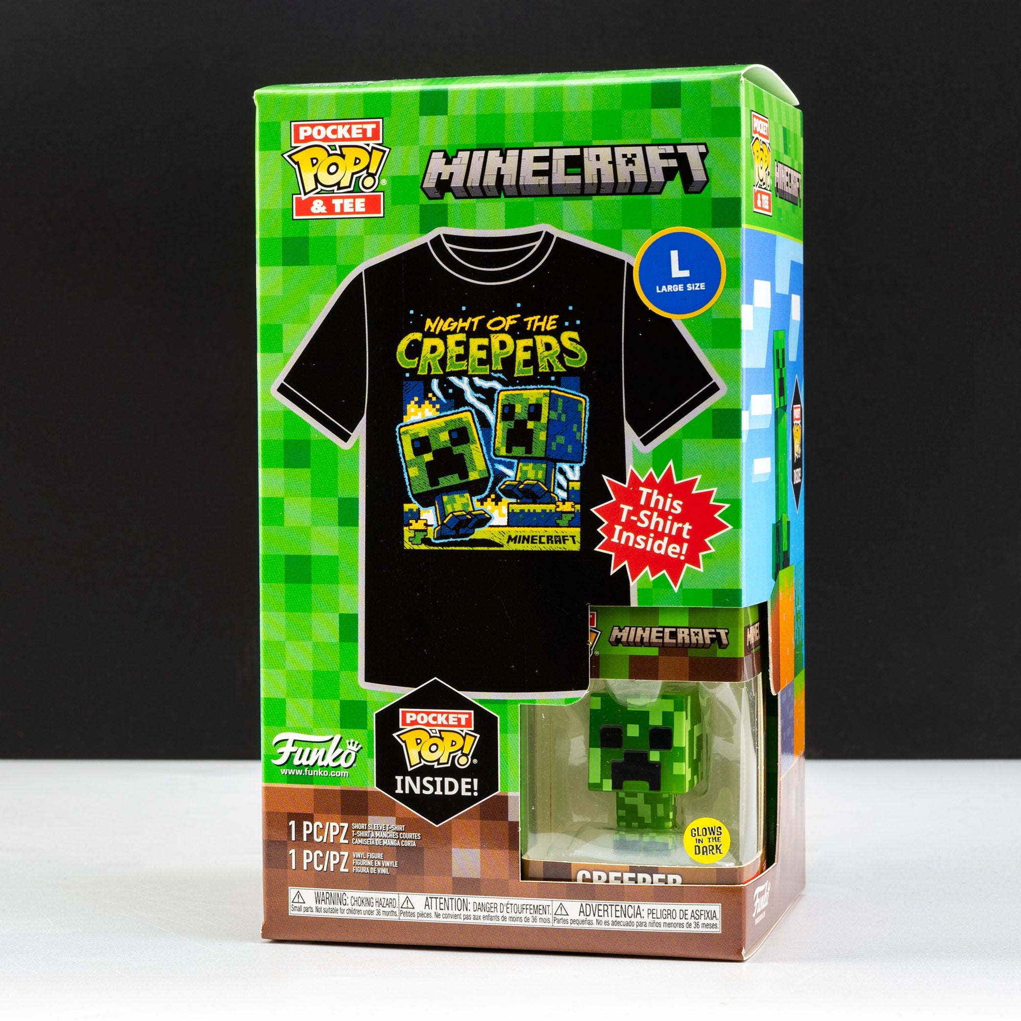 Minecraft Creeper Pocket Pop! Vinyl and Tee Set for Kids - GeekCore