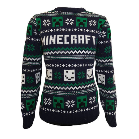 Minecraft Pattern Knitted Christmas Jumper/Sweater - GeekCore