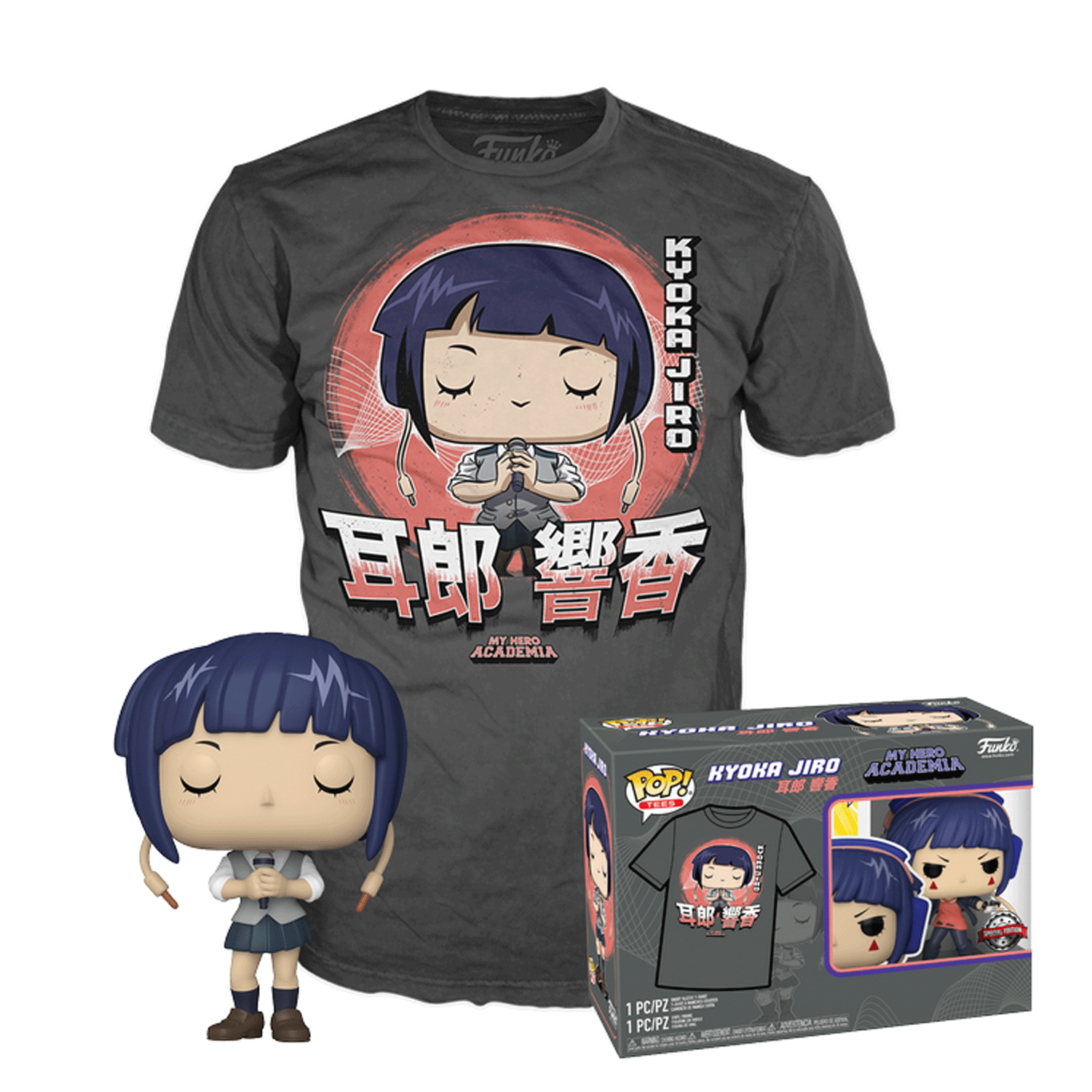 My Hero Academia Jirou with Microphone Pop! Vinyl and Tee Set - GeekCore