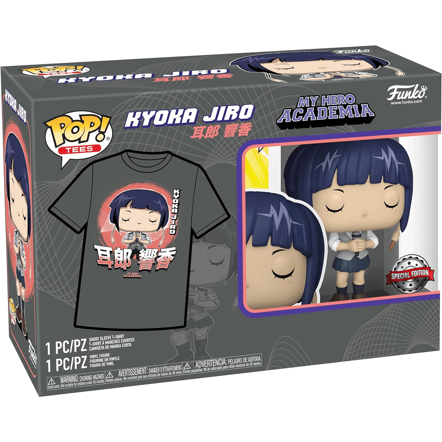 My Hero Academia Jirou with Microphone Pop! Vinyl and Tee Set - GeekCore