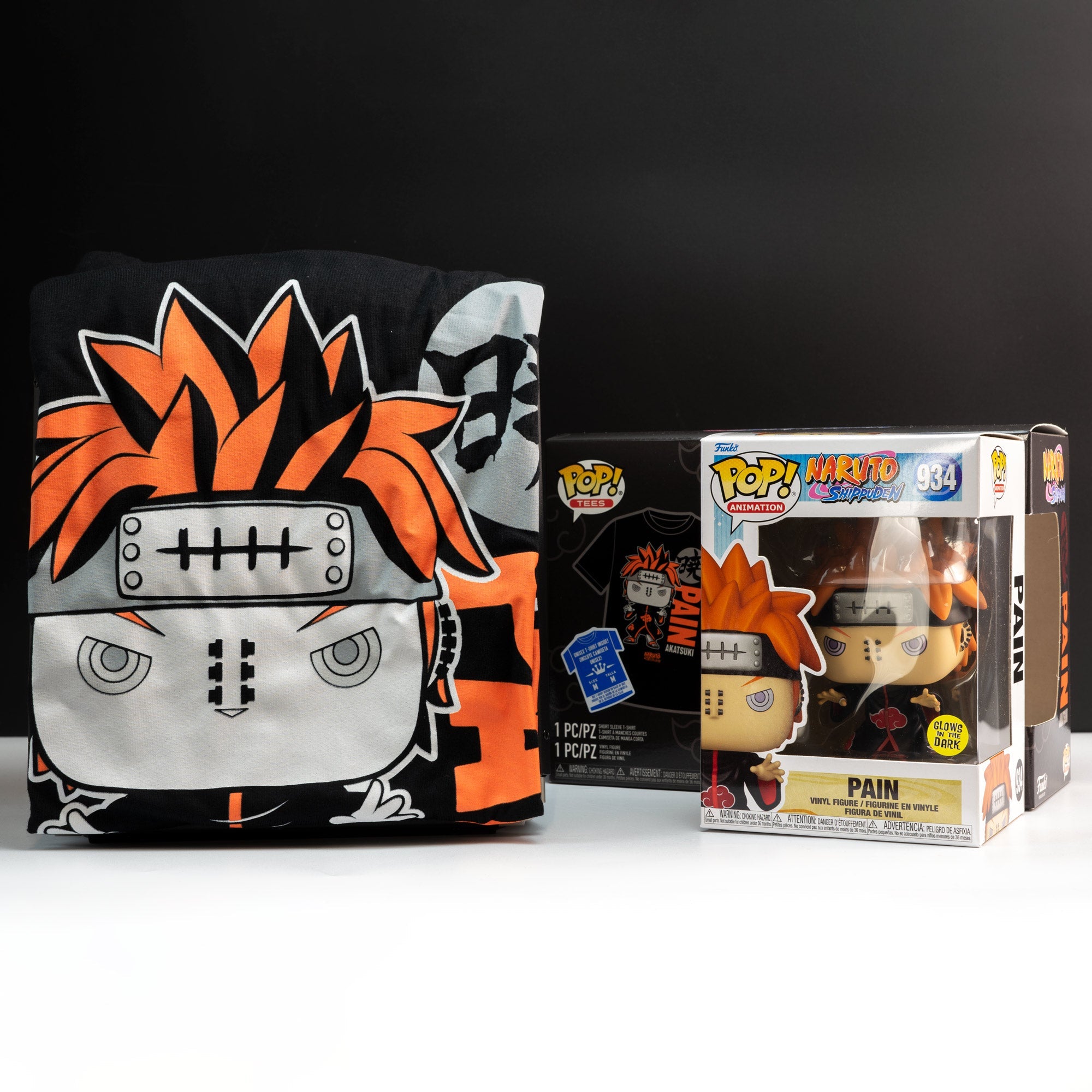 Naruto Pain (Glow in the Dark) Pop! Vinyl and Tee Set - GeekCore