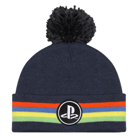 Playstation Classic Logo Kids Unisex Beanie with Pom