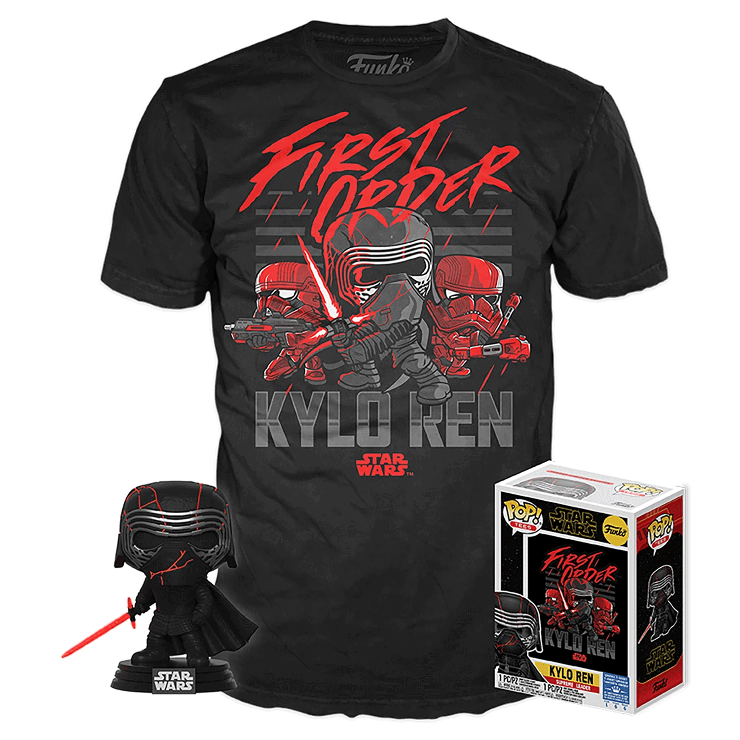 Star Wars Kylo Ren Rise of Skywalker Pop! Vinyl and Tee Set - GeekCore