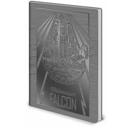 Star Wars The Millennium Falcon Embossed A5 Flexi Cover Notebook - GeekCore