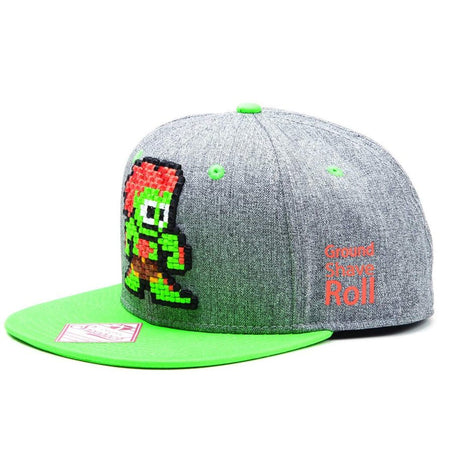 Street Fighter Retro Pixelated Blanka Snapback Cap - GeekCore