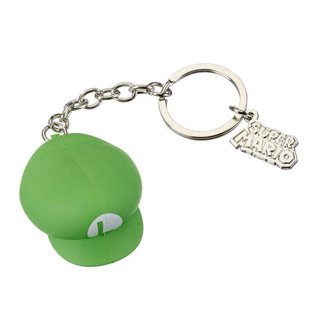 Super Mario 3D Luigi Hat Rubber Key Chain - GeekCore