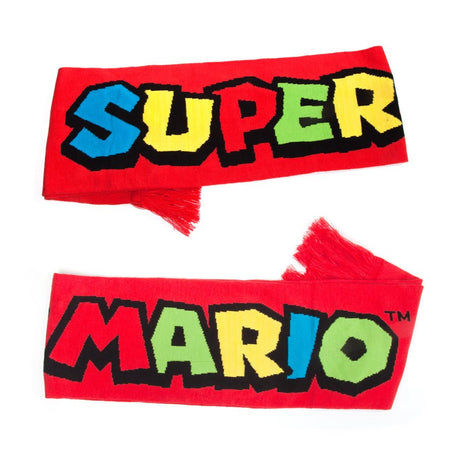 Super Mario Logo Knitted Scarf - GeekCore