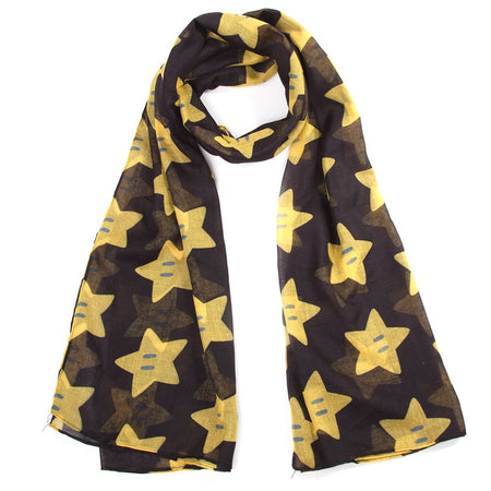 Super Mario Super Star All Over Print Fashion Scarf - GeekCore