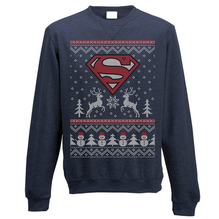 Superman Reindeer Christmas Jumper - Small - GeekCore