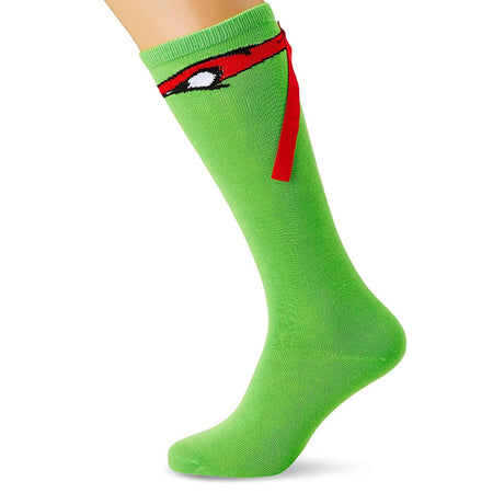 Teenage Mutant Ninja Turtles Raph Knee High Socks with Red Ribbon - GeekCore