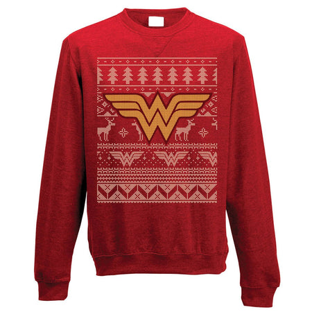 Wonder Woman Fairisle Christmas Jumper - Large - GeekCore